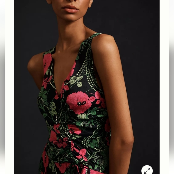 NWT Anthropologie Maeve floral cinched dress XS - Picture 7 of 8